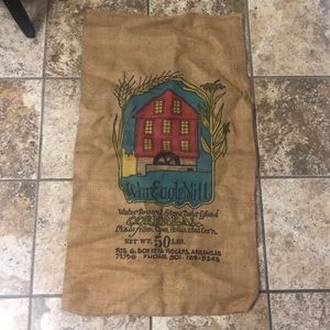 Burlap sack 34.5x19.5” from War Eagle Mill